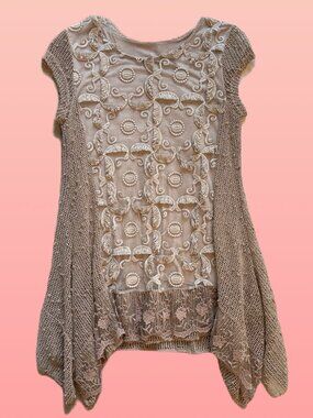 Women's tunic top/dress with sequins and lovely detail.  NWOT.